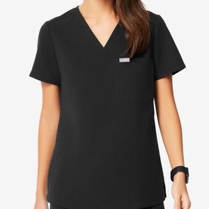 Figs Catarina One-Pocket Scrub Srubs Top XXS Black